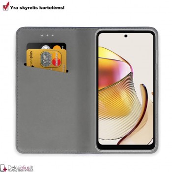 Telone atverčiamas dėklas - auksinės spalvos (Motorola Moto G73)